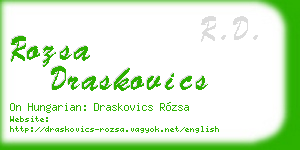 rozsa draskovics business card