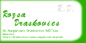 rozsa draskovics business card